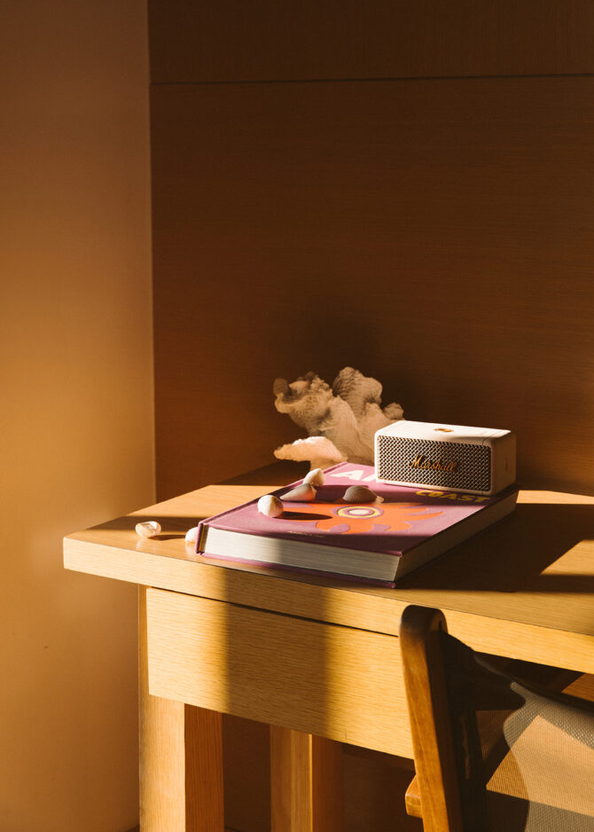 room with speaker