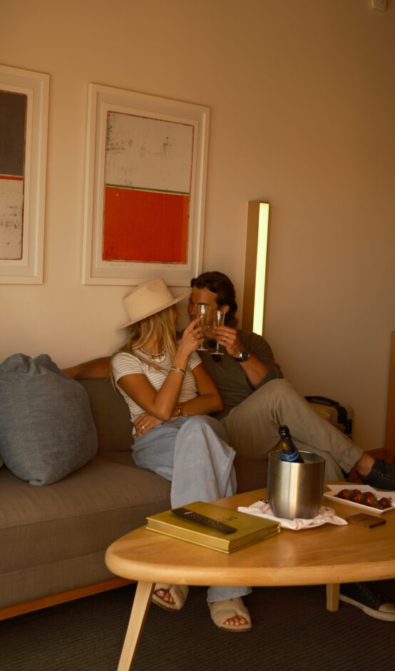 couple drinking wine