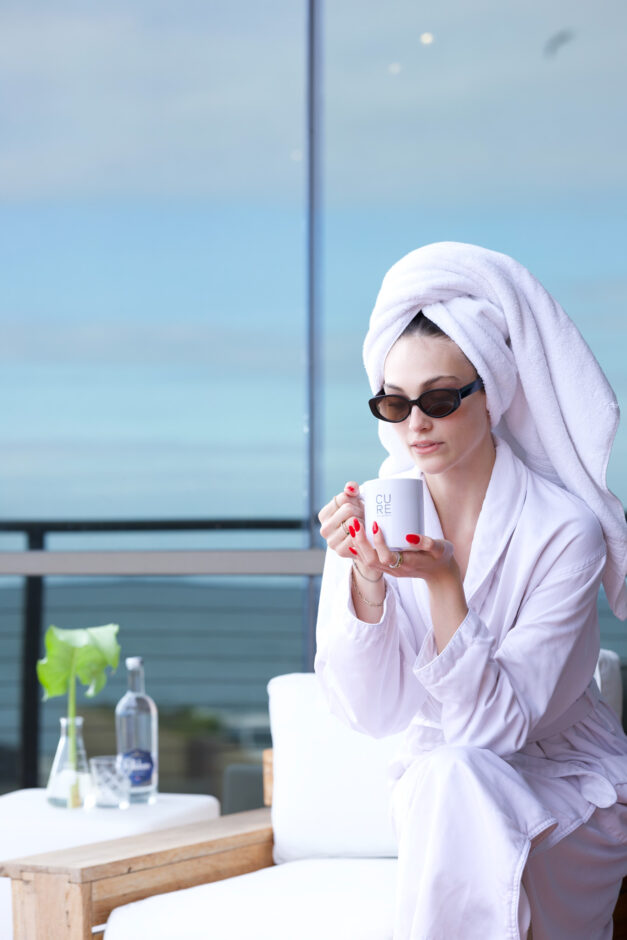 woman drinking tea