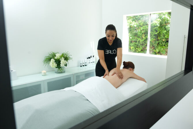 woman getting massage