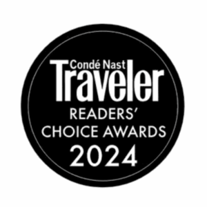 Condé Nast Traveler Readers’ Choice Awards 2024 badge. Prestigious recognition for top luxury hotels worldwide.