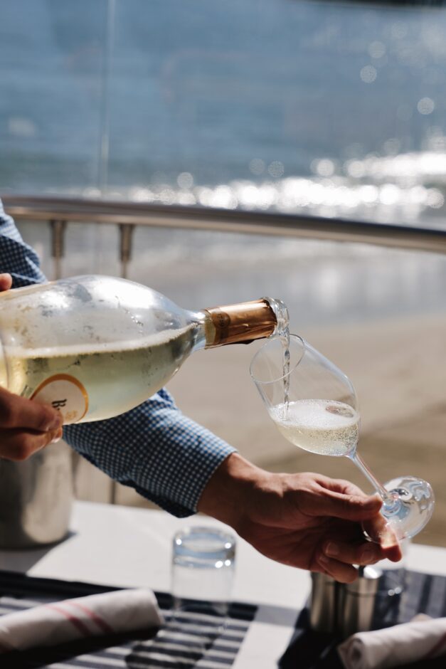 champagne being poured