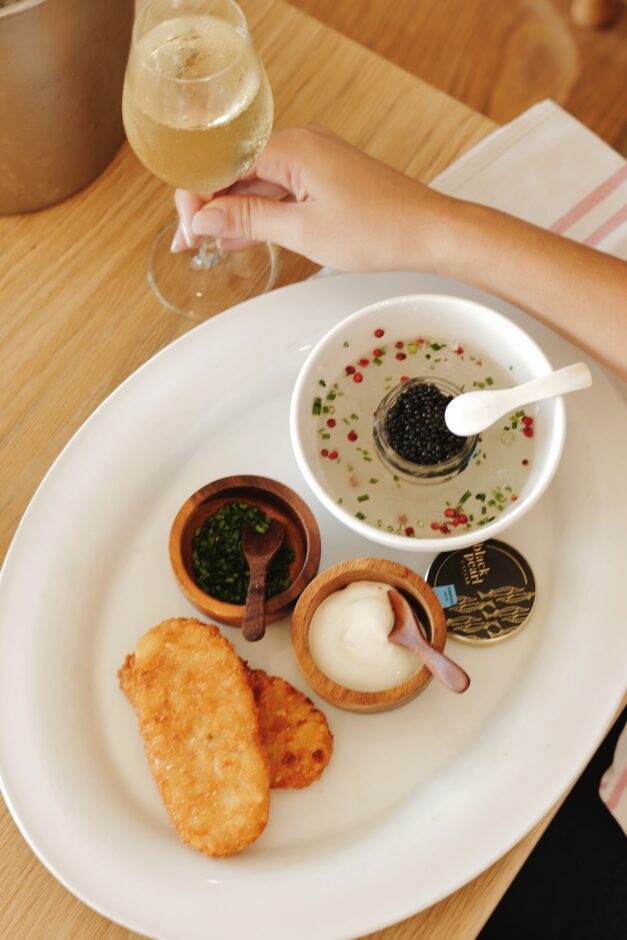 caviar and hashbrowns